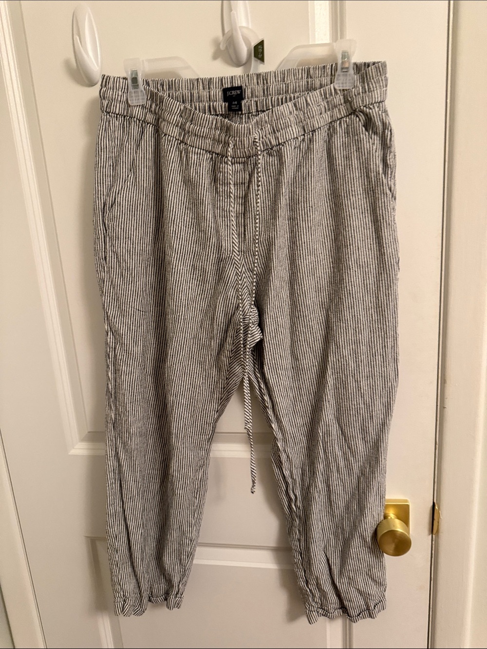 J. Crew woman’s blue & White Striped Drawstring Pants
